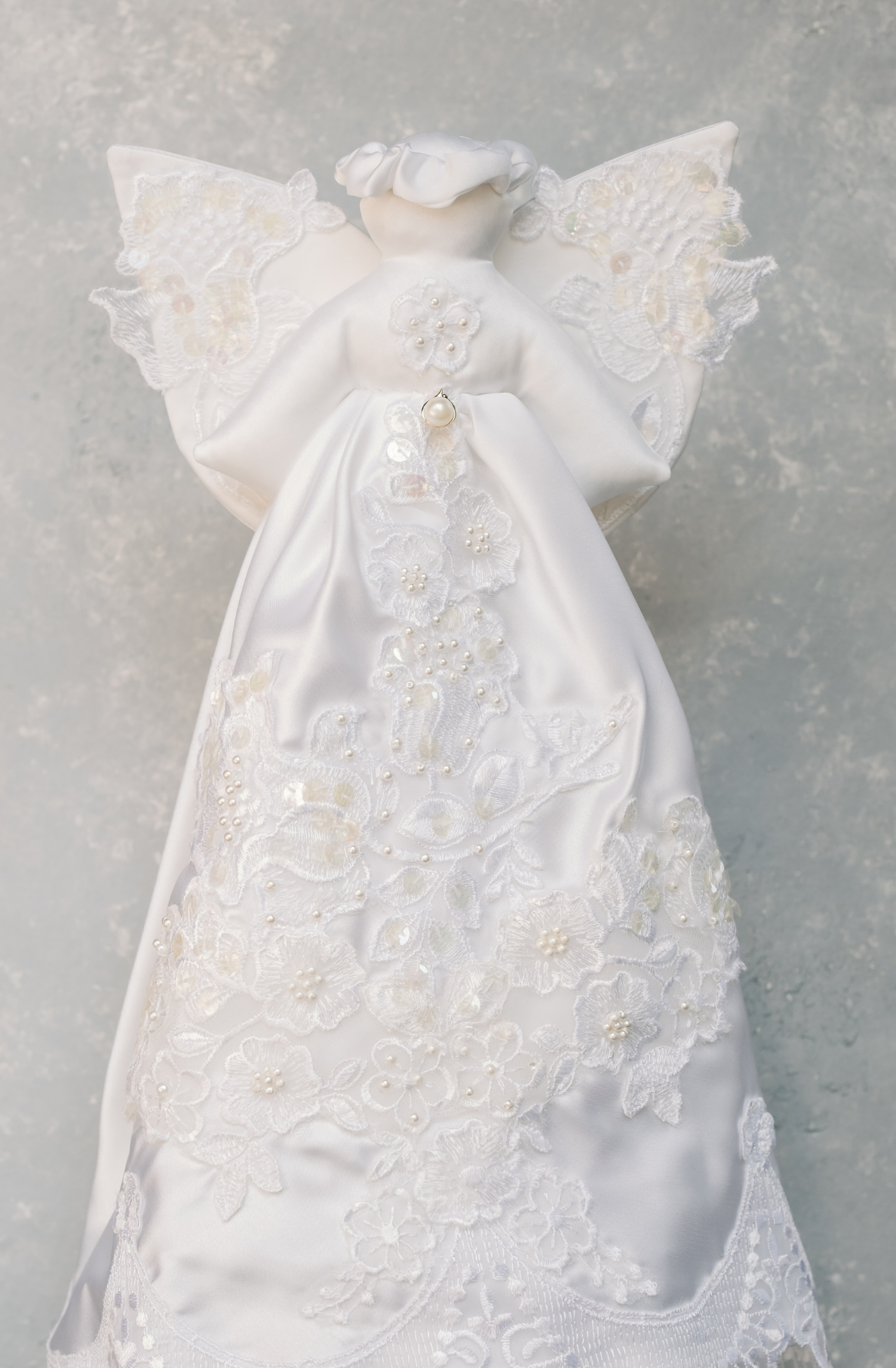 Star Lace Baby Girl Christening Gown with Bonnet – Carriage Boutique